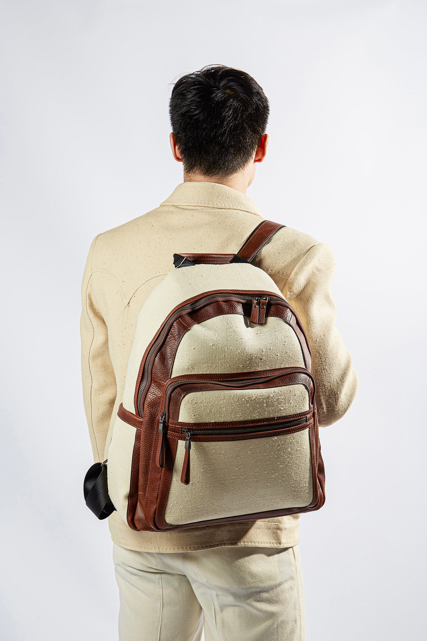 tussah silk backpack
