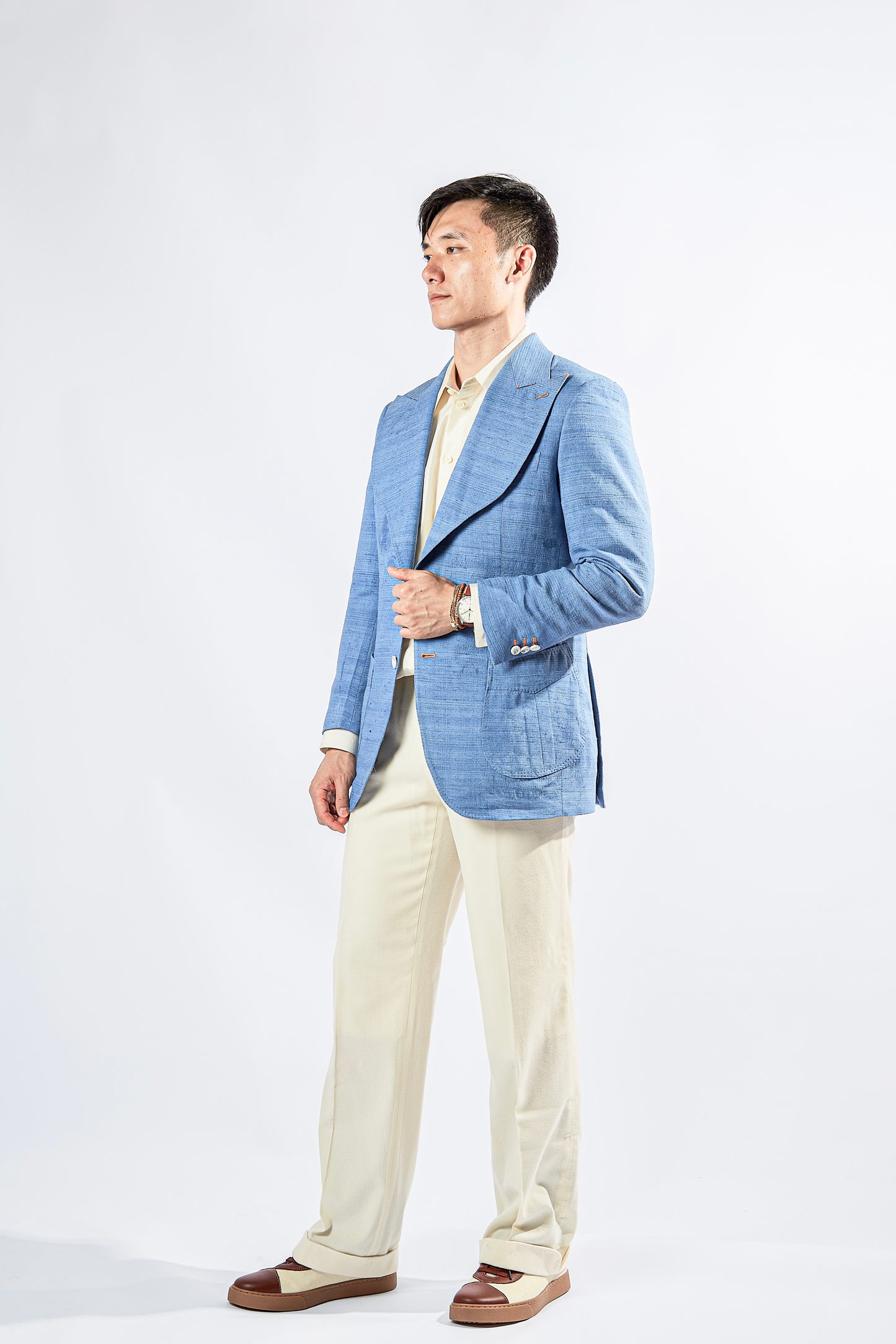 tussah silk suit