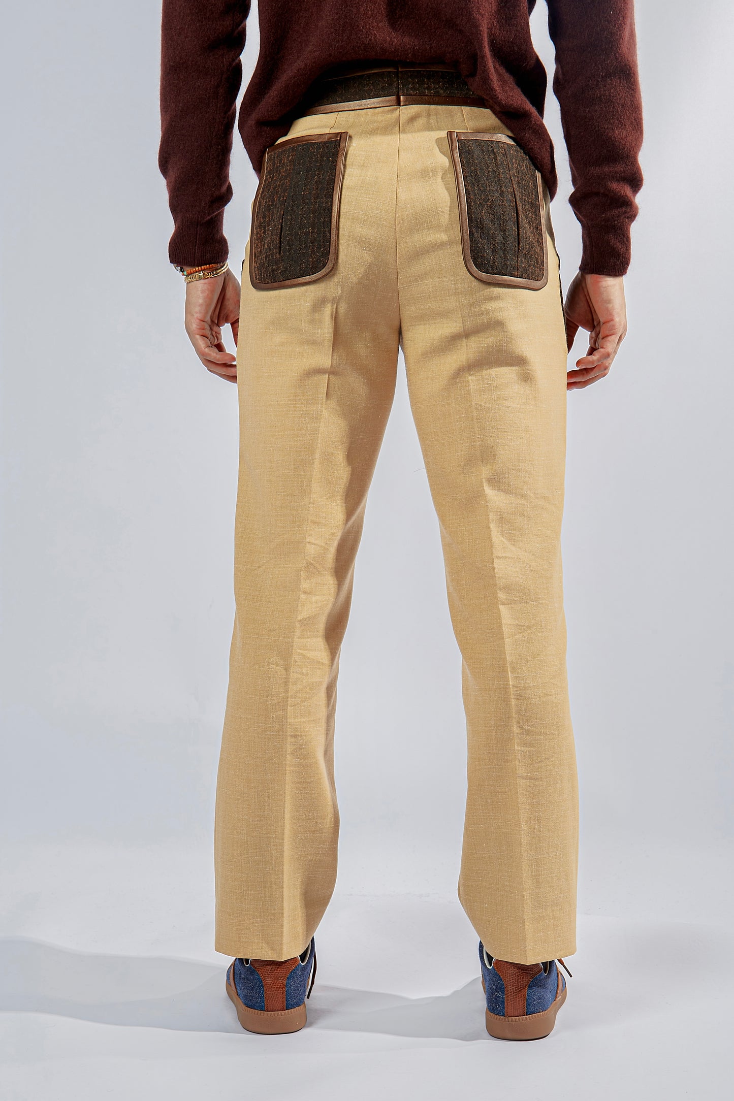 tussah silk trouser