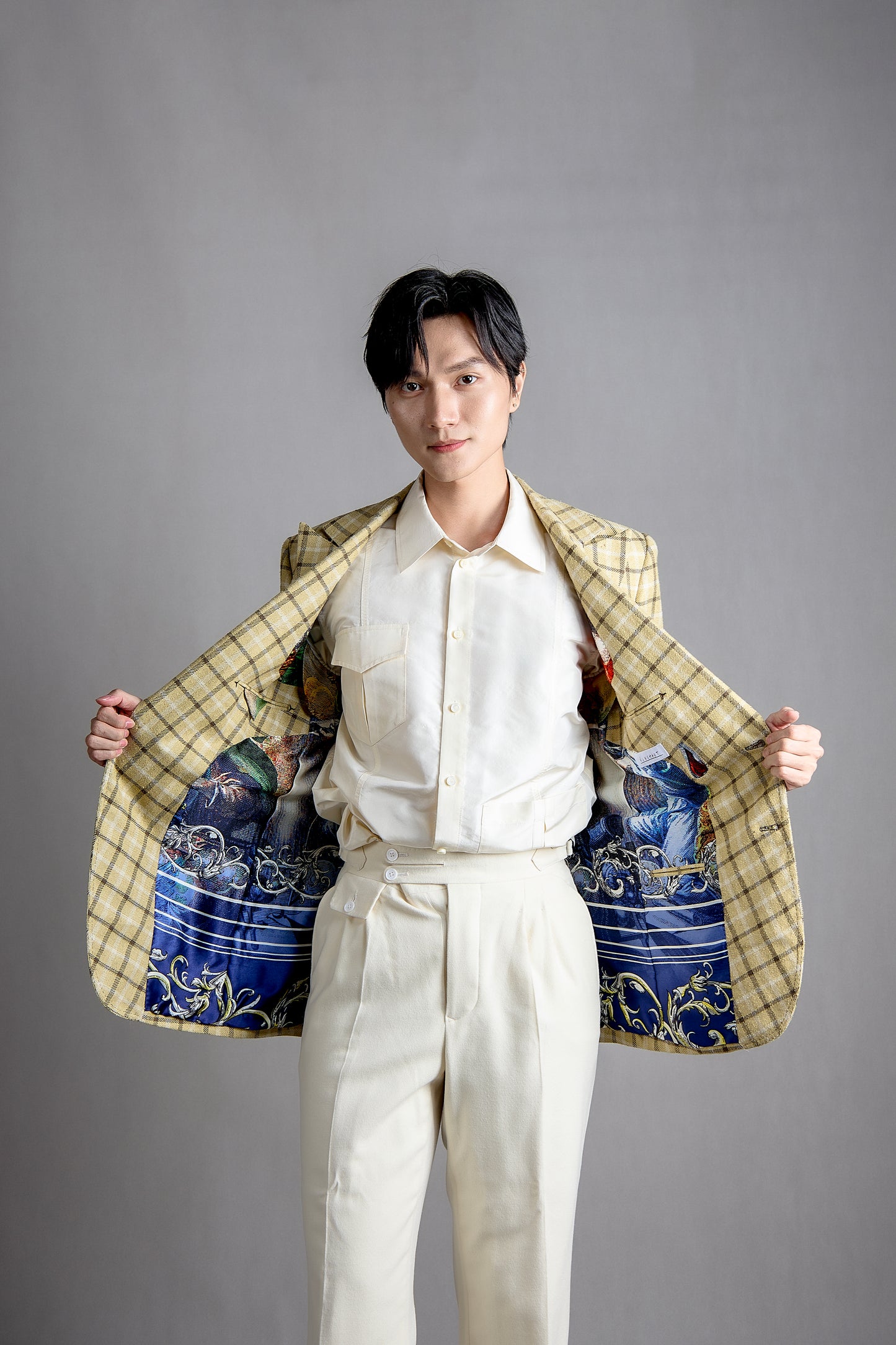 tussah silk suit