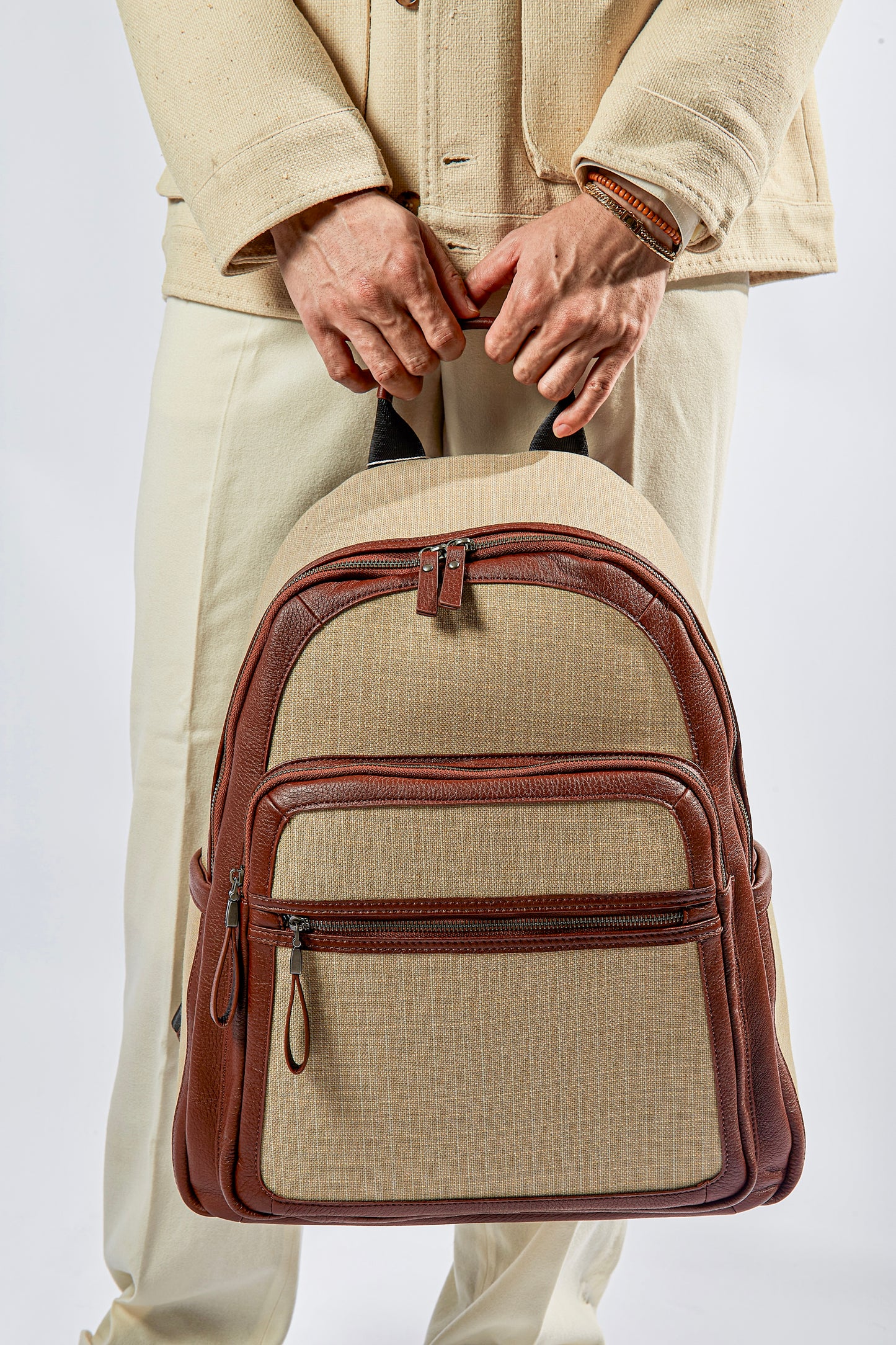 tussah silk backpack