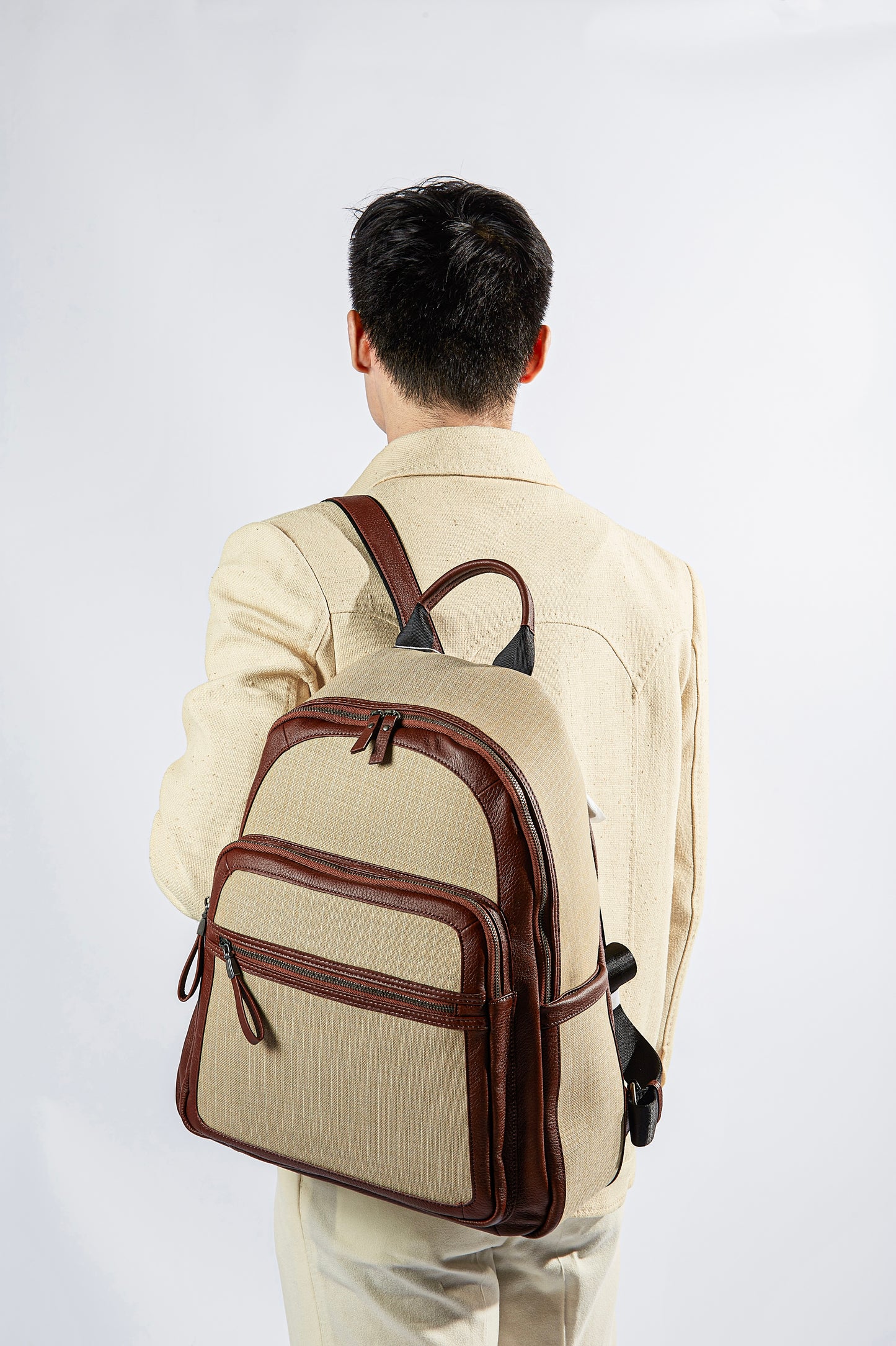 tussah silk backpack